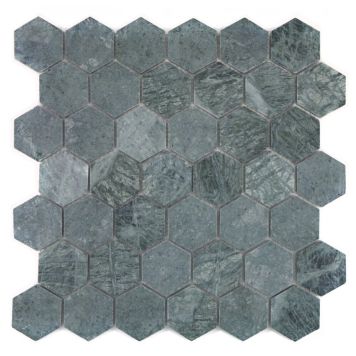 Mosaiikkilaatta Hexagon Uni MOS HXN 407 Vihreä 29,8 x 30,5 cm