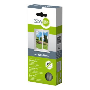 Hyönteisverkko ikkunaan Easy Life 130 x 150 cm Valkoinen
