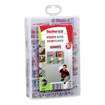 Tulppalajitelma Fischer Profi-Box DuoPower 132 kpl