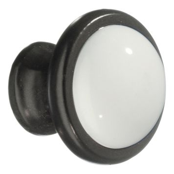 Nuppi Beslagsboden Tradition BB430 38 mm Musta/posliini