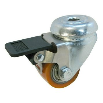 Kuljetuspyörä Keskiöreikä Jarrulla Ø 35 mm Oranssi