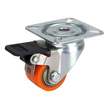 Kuljetuspyörä Jarrulla Ø 35 mm Oranssi