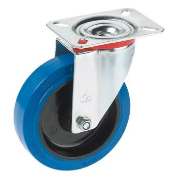Kuljetuspyörä Elastinen Kumi Ø 125 mm Sininen