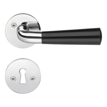 Väliovenpainike Beslagsboden Design B875KN Kiiltävä kromi Musta bakeliitti