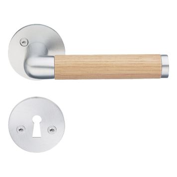 Väliovenpainike Beslagsboden Design B863KMN  Mattaharjattu kromi Tammikahva