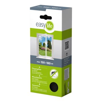 Hyönteisverkko Easy Life 150 x 180 cm Antrasiitti