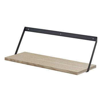 Seinähylly Dolle Edge Tammi/Musta 600 x 200 x 215 mm