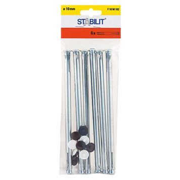 Kaulustulppa Stabilit Metalli 10 x 182 mm 6 kpl/pkt
