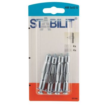 Läpivientitulppa Stabilit HM 5 x 52 mm S 4 kpl/pkt