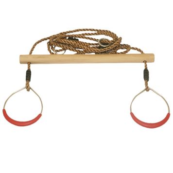 Trapetsikeinu puinen renkailla