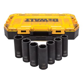 Voimahylsysarja DeWalt 1/2″ 7-osainen 17-22 mm & 24 mm