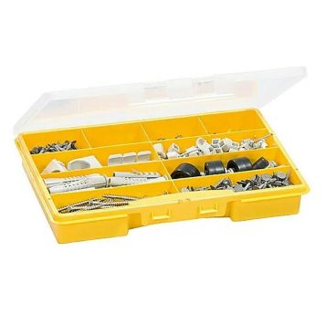 Säilytyslokerikko Kannella 10 Lokeroa 27,5 x 18 x 4,1 cm Keltainen