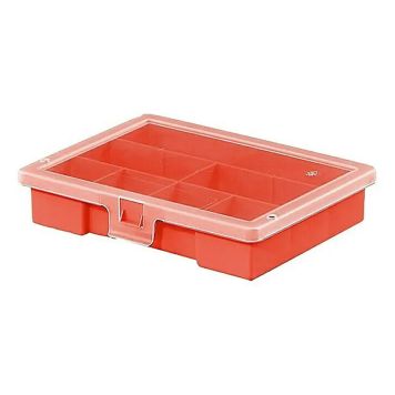 Säilytyslokerikko Kannella 8 Lokeroa 18 x 15 x 3,6 cm Punainen