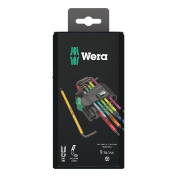 L-avainsarja Wera 967/9 TORX-SARJA TX8 - TX40 BO 9-OS Multicolour 1 SB