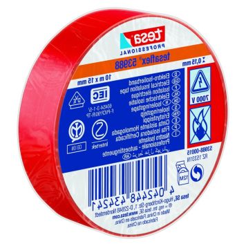 Eristysteippi Tesa Punainen 10 m x 15 mm