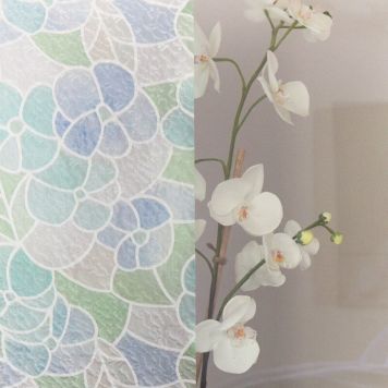 Kontaktimuovi D-C-Fix Sinivihreä Kukka 45 x 200 cm