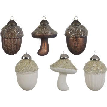 Joulukoriste sieni-tammenterho 7 cm lajitelma