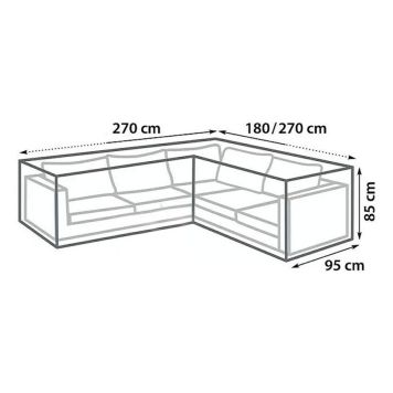 Kalustesuoja Sunfun kulmasohva 270 x 95 x 85 cm
