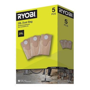 Pölypussi Ryobi ONE+ RAKWDV05 20 l 5 kpl