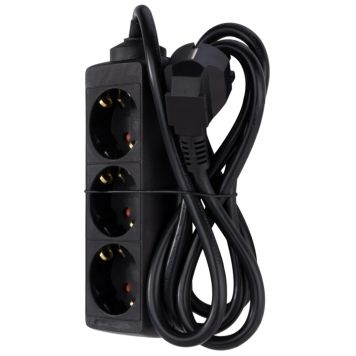 Jatkojohto Rev 3-Osainen 1,4M Voltomat Musta