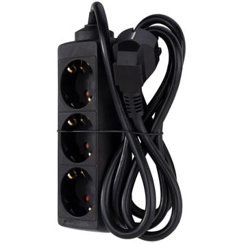 Jatkojohto REV Ritter 3-os musta 3 m