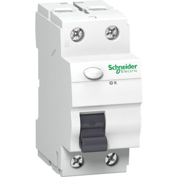 VIKAVIRTAKYTK Schneider Electric 2-NAP 25A 30MA A Valkoinen
