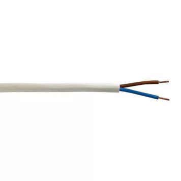 Muovikaapeli Kabelexpress H03VV-F 2x0,75 mm² valkoinen 20 m