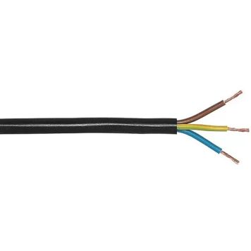 Muovikaapeli Kabelexpress H03VV-F 3x0,75 mm² musta 5 m