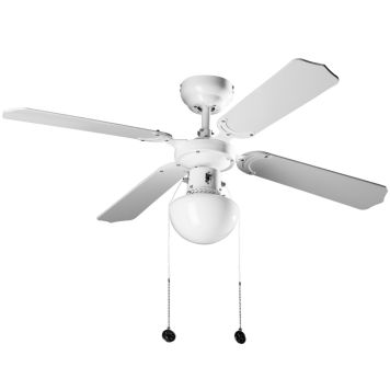 Kattotuuletinvalaisin Proklima Bungonia 2in1 valkoinen Ø 105 cm