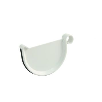 Räystäskourun päätykappale Marley 100 mm valkoinen