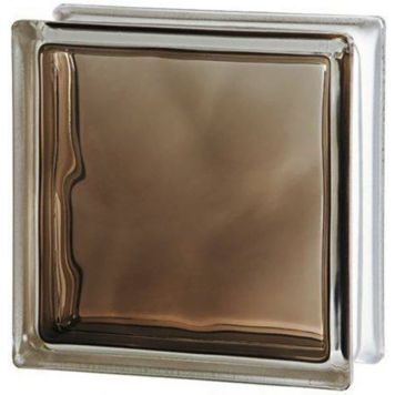 Lasitiili Seves Glassblock Brilly Wave Pronssi 19 x 19 x 8 cm