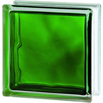 Lasitiili Seves Glassblock Brilly Wave Vihreä 19 x 19 x 8 cm