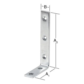 Kulmarauta 150 x 110 x 25 mm sinkitty
