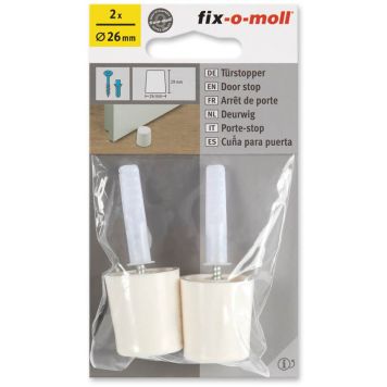 Ovenpysäytin ruuvilla ja tulpalla Fix-o-moll valkoinen Ø 26 mm 2 kpl