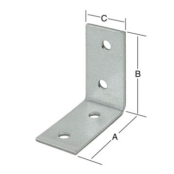 Kulmarauta 40 x 40 x 20 mm 40 kpl