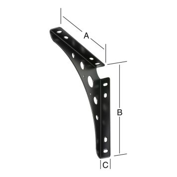 Kannatin Delta Line Musta 300 x 300 mm