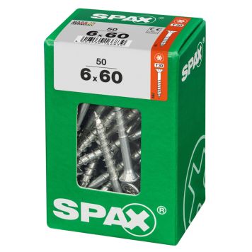 Puuruuvi Spax 6 x 60 mm 50 kpl