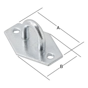 Salpalukon vastakappale 40 x 28 mm sinkitty