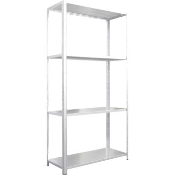 Metallihyllykkö Regalux Valkoinen 160 x 84 x 30 cm