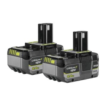 Akkupaketti Ryobi ONE+ 18 V RB1850 2 x 5,0 Ah