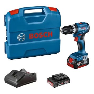 Akkuiskuporakone Bosch GSB 18V-45 + 2,0 ja 4,0 Ah akku L-BOXX