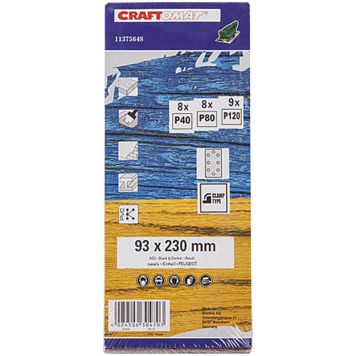 Hiomapaperilajitelma Craftomat 93 x 230 mm 25 kpl