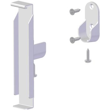 Seinä/telinekiinnike Lundbergs Vaatetangolle Valkoinen