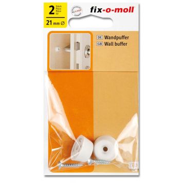 Ovenpysäytin ruuvilla Fix-o-moll valkoinen Ø 21 mm