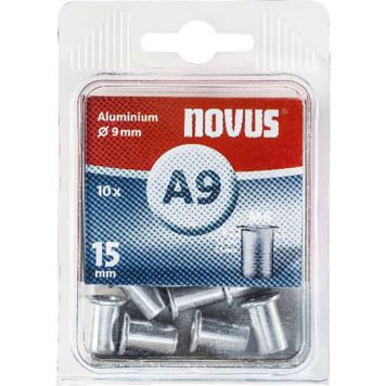 Alu-Niittimutteri Novus A9 x M6 10 kpl