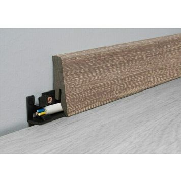 Jalkalista Logoclic Aquaprotect K58 Night Oak 18 x 58 x 2600 mm