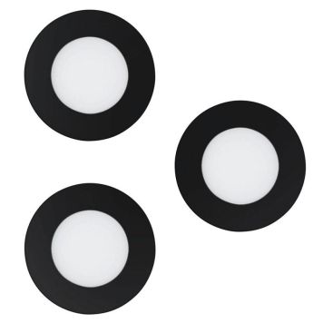 LED-älyspotti Eglo Connect.z Fueva 3 x 2,8W Musta 3 kpl ⌀8,5 cm