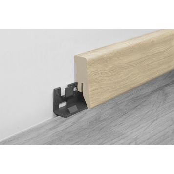 Jalkalista Logoclic K50 Sundance Oak MDF 18 x 50 x 2600 mm
