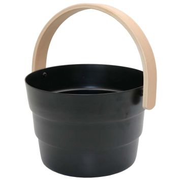 Saunasanko Saunia Pyörre musta/pyökki 6 l