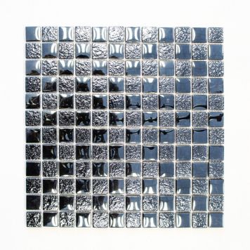 Mosaiikkilaatta Fliesen Quadrat Crystal Mix sininen 29,8 x 29,8 cm